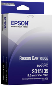 Epson DLQ-3000, DLQ3000+, DLQ-3500 Black Ribbon Cartridge