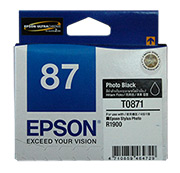 Epson UltraChrome Hi-Gloss2 Photo Black Ink Cartridge - T0871
