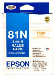 81N - Value Pack - 6 High Capacity Claria Ink Cartridges
