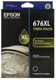 Epson 676XL - Twin Pack Black Ink Cartridge