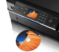 Print direct to CD and DVD surfaces