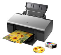 Print direct to CD and DVD surfaces