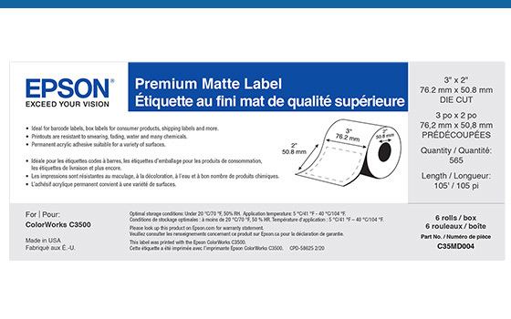 Premium matte label