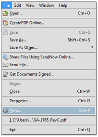 Select File/Print from any application and choose "Remote Print"