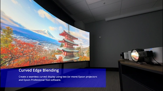 Curved edgeblending video