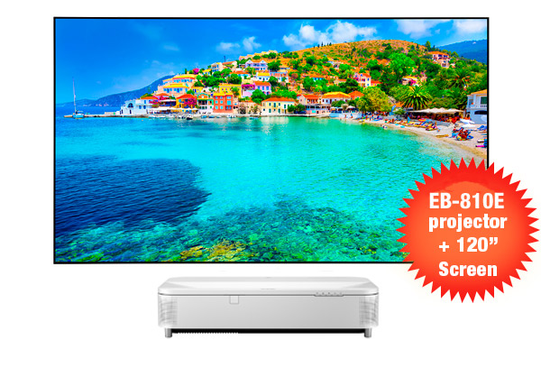 Epson EB-810E with 120 inch UST Screen