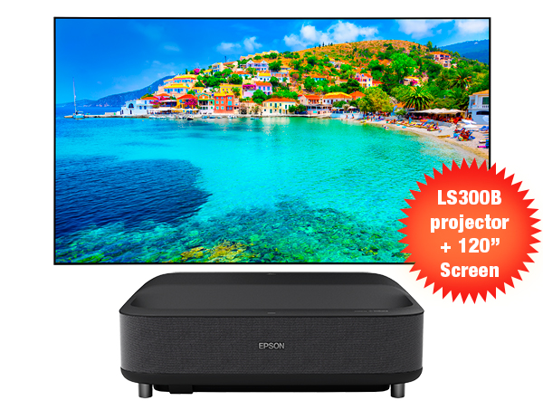 Epson EH-LS300B with 120 inch UST screen