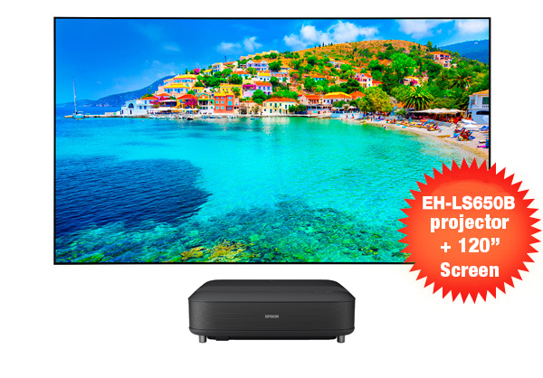 Epson EH-LS650B with 120 inch UST Screen