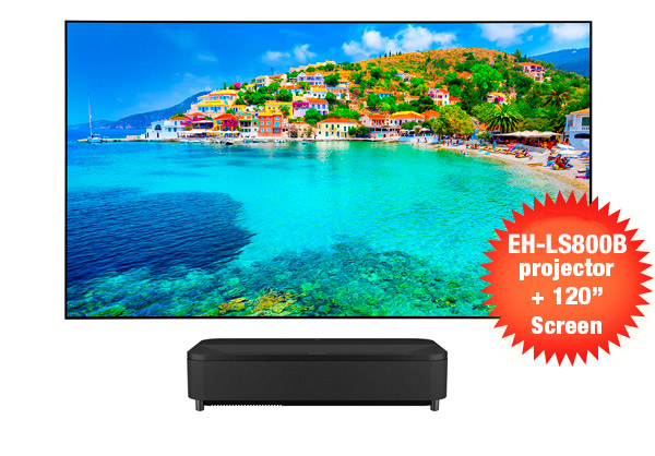 Epson EH-LS800B with 120 inch UST Screen
