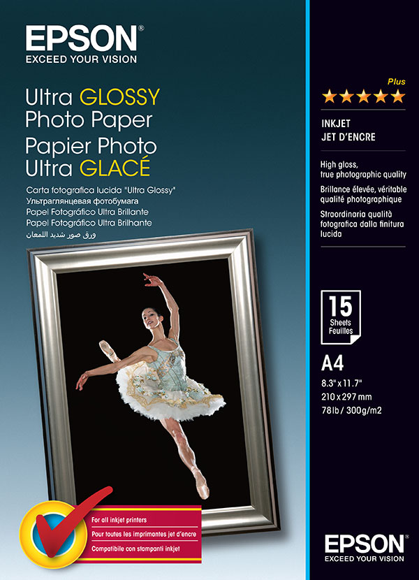 A4 Ultra Glossy Photo Paper - 15 Sheets (300gsm)