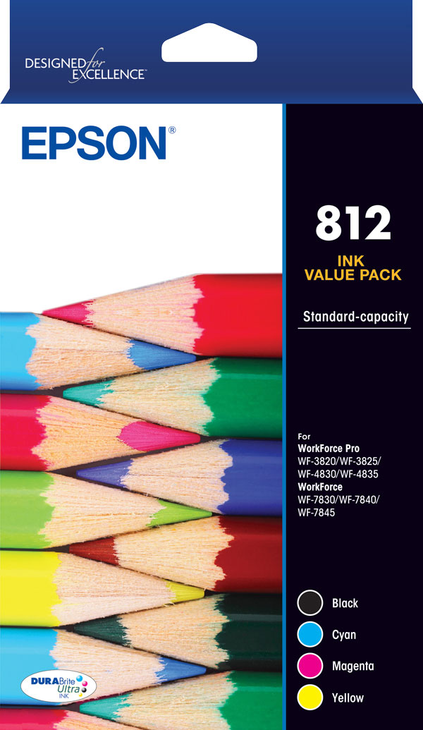 812 - Std Capacity DURABrite Ultra - Ink Cartridge Value Pack
