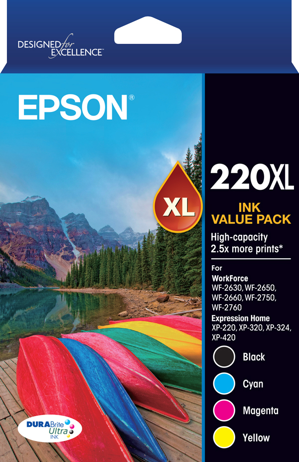 220XL - High Capacity DURABrite Ultra - Ink Cartridge Value Pack