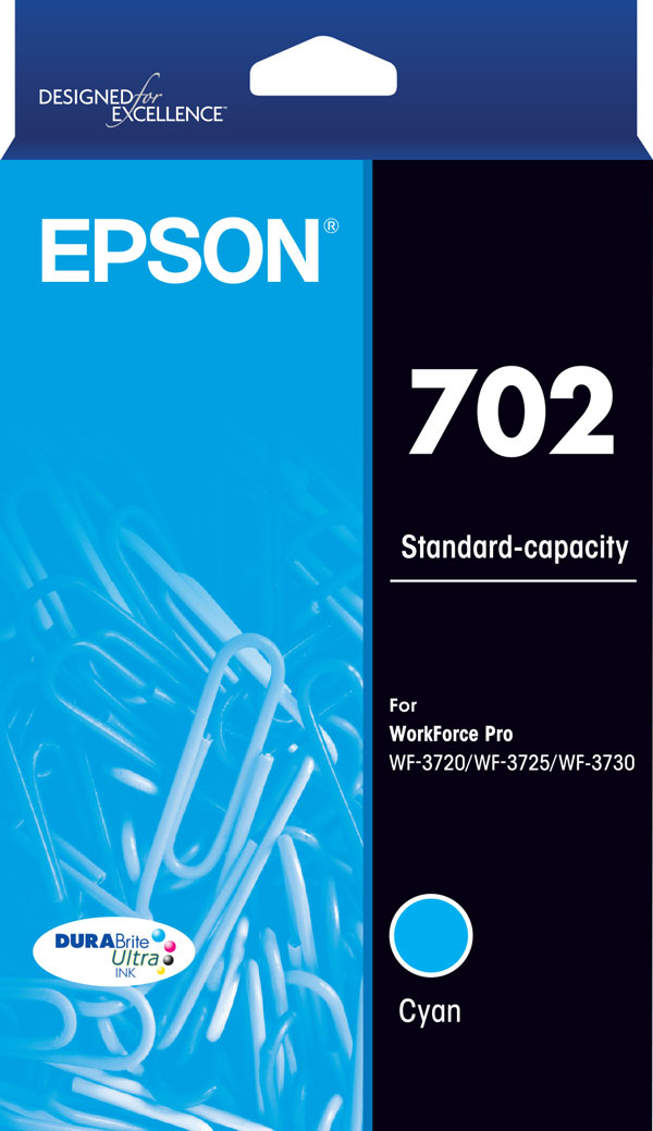 702 - Standard Capacity DURABrite Ultra - Cyan Ink Cartridge