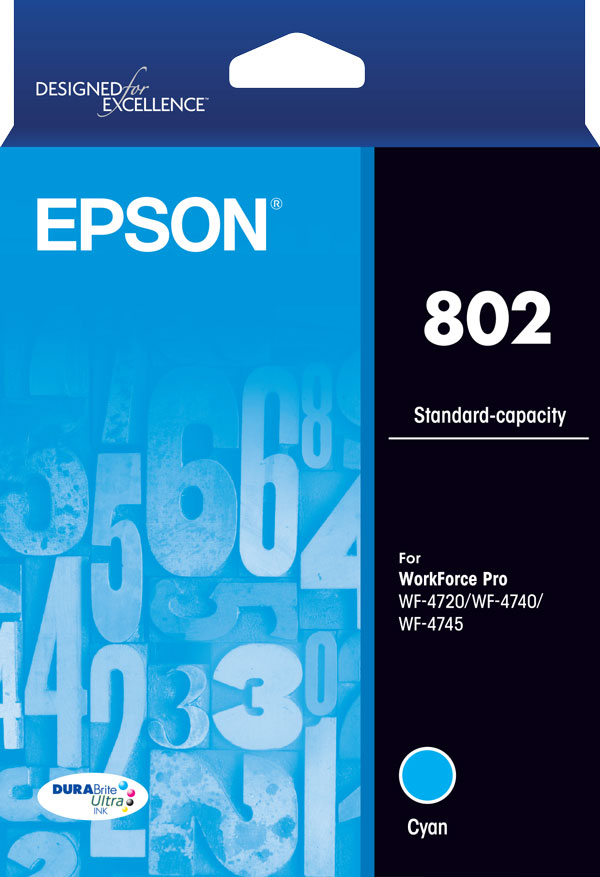 802 - Std Capacity DURABrite Ultra - Cyan Ink Cartridge