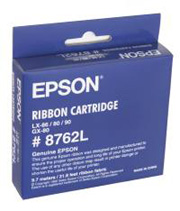 Epson LX-80/86/90 GX-80 Black Ribbon Cartridge - 8762