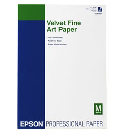 Epson Fine Art Paper Velvet A2 Sheet Media