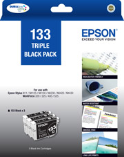 133 - Standard Capacity DURABrite Ultra - Triple Black Pack