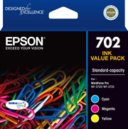 702 - Std Capacity DURABrite Ultra - Three Colour Ink Cartridge Pack