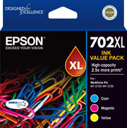 702XL - High Capacity DURABrite Ultra - Three Colour Ink Cartridge Pack