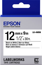 Standard 12mm Black on White 9 meters