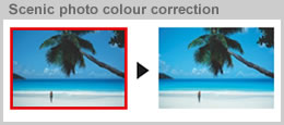 Scenic photo colour correction