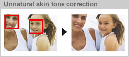 Unnatural skin tone correction