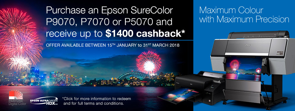 SureColor P5070/P7070/P9070 - Up To $1400 Cashback Promotion