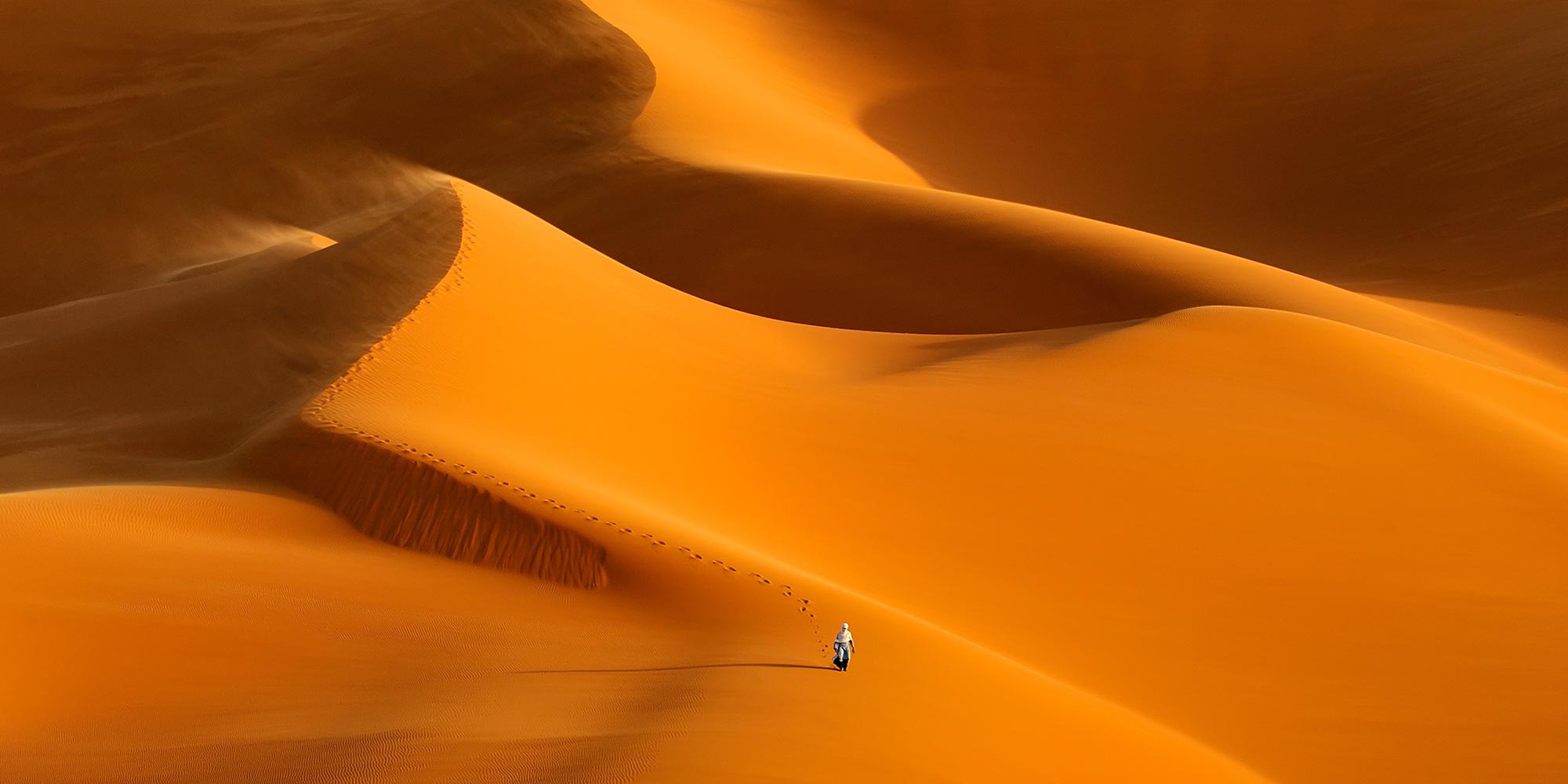 The Lone Tuareg by Marsel Van Oosten