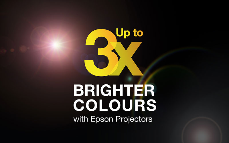 Up to 3x brighter colours