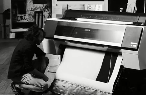 Ali Nasseri Printing with Epson Large Format Printer