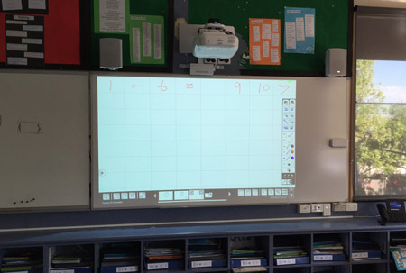 Epson EB-1430Wi interactive projector at Caulfield Grammar School