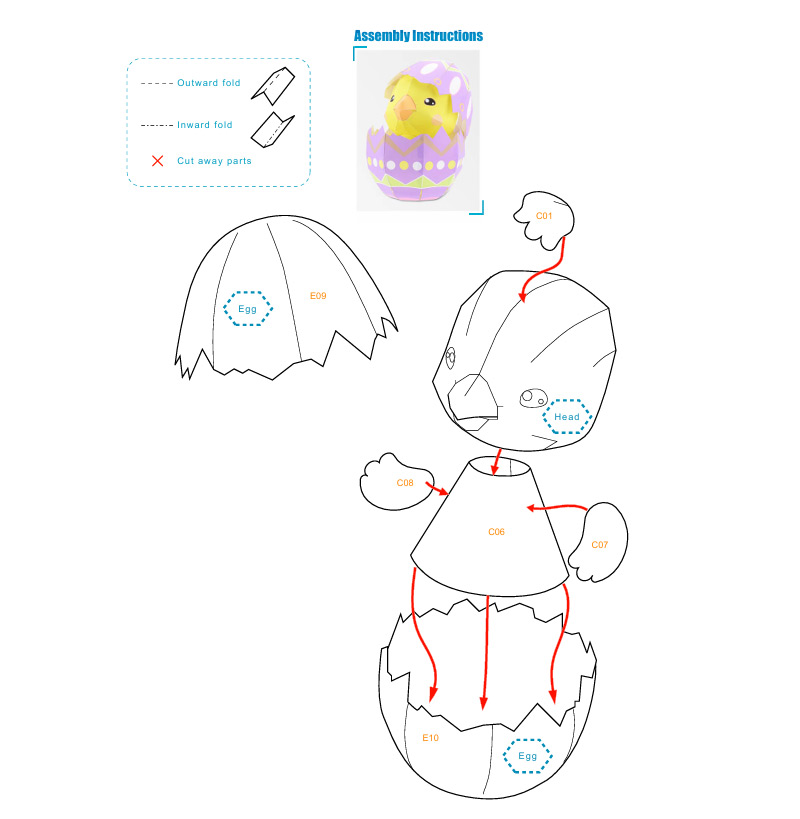 3D Paper Craft Easter Egg – image 5 of 6