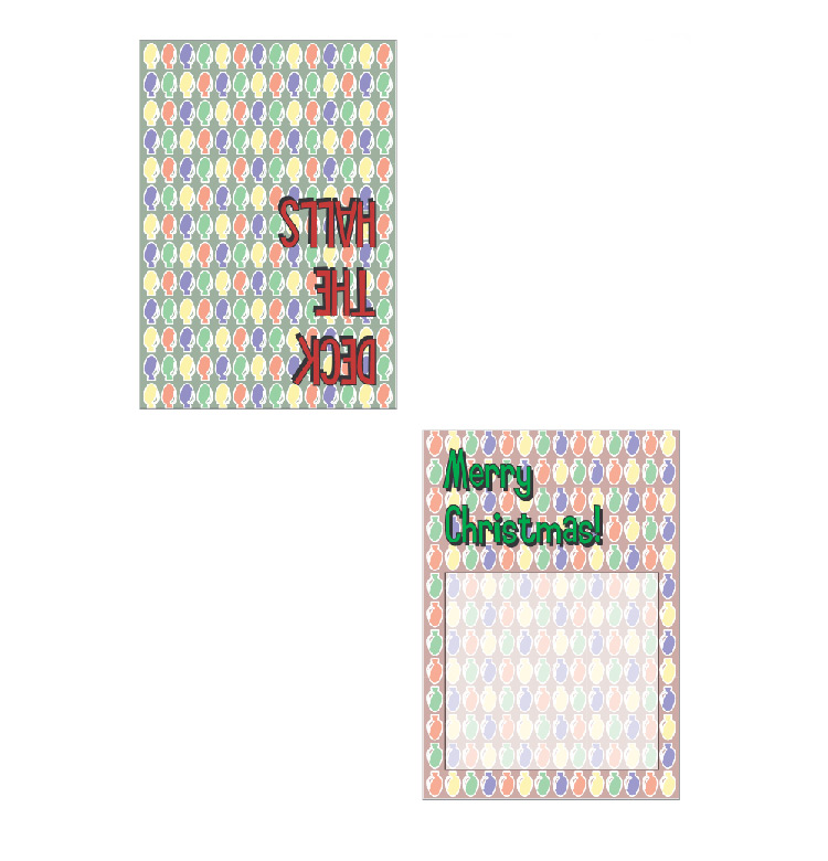 Christmas Deck the Halls Card – image 4 of 4