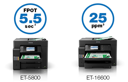 Epson EcoTank Mono first print out speed comparison